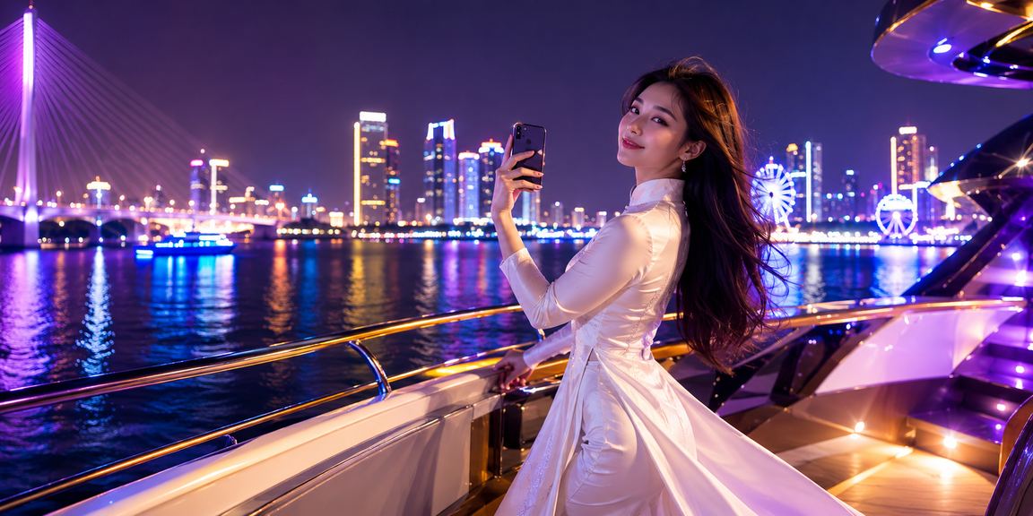 Phụ nữ mặc áo dài tại Đà Nẵng chơi mobile casino 888vn trên điện thoại